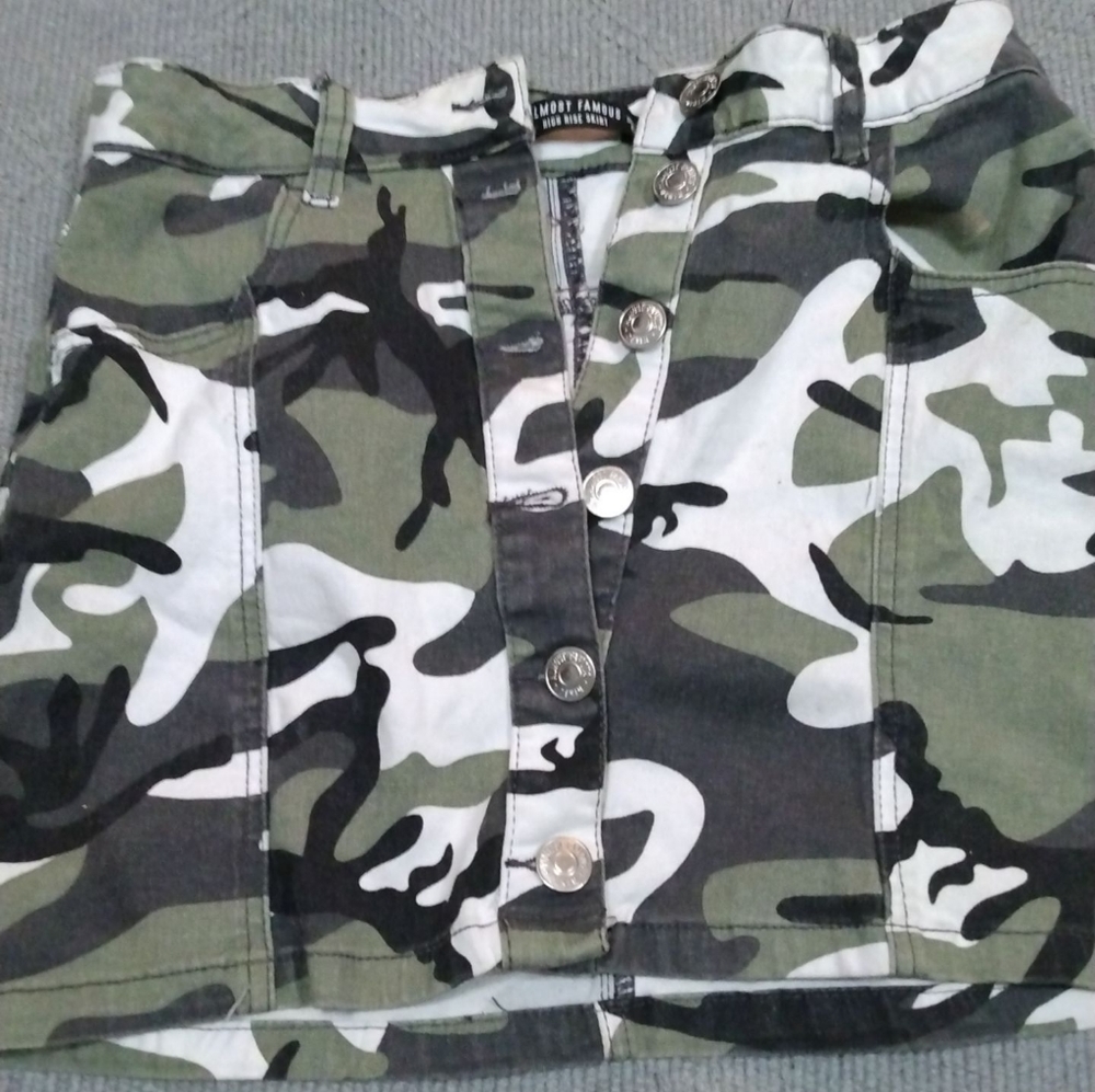 Camo Jean Skirt